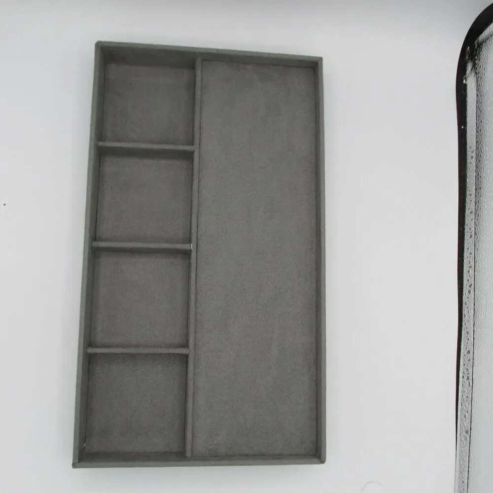 Covet Light Grey Jewelry Display Case  By Stella & Dot with cover
